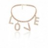 Luxury choker / short necklace - with crystal LOVE lettersNecklaces