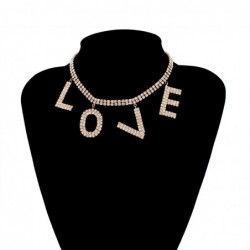 Luxury choker / short necklace - with crystal LOVE lettersNecklaces