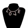Luxury choker / short necklace - with crystal LOVE lettersNecklaces