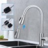 Kitchen faucet - pull-out head nozzle - rotatable - stainless steelKitchen faucets