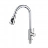 Kitchen faucet - pull-out head nozzle - rotatable - stainless steelKitchen faucets