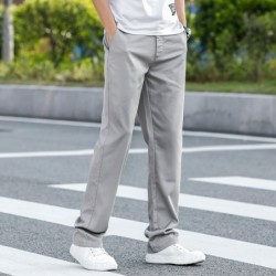 Men's summer trousers - thin - straight - cottonPants