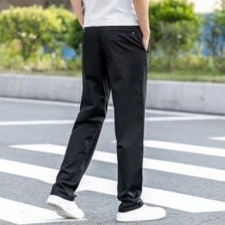Men's summer trousers - thin - straight - cottonPants