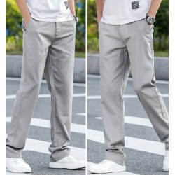 Men's summer trousers - thin - straight - cottonPants