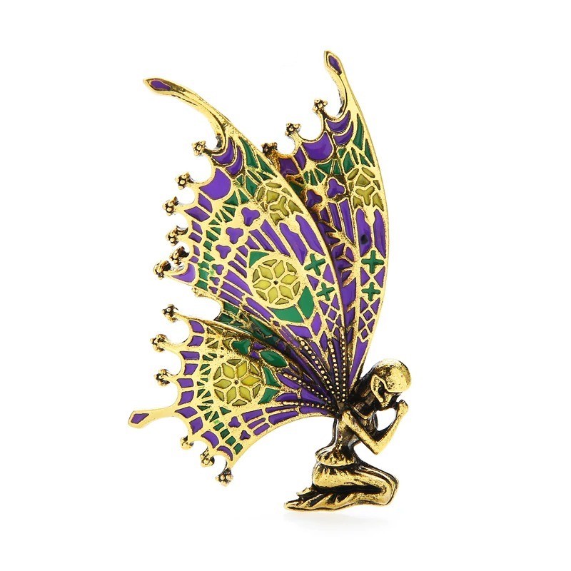 Vintage brooch - fairy with butterfly wingsBrooches