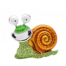 Smiling crystal snail - broochBrooches
