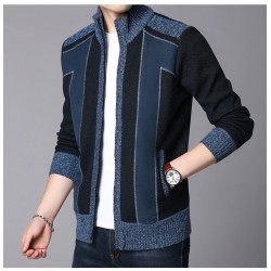 Thick warm sweater - short jacket with zipper - cashmere / wool / fleeceJackets