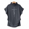 Short sleeve t-shirt - classic top - Faith Cross printedBlouses & shirts