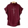 Short sleeve t-shirt - classic top - Faith Cross printedBlouses & shirts