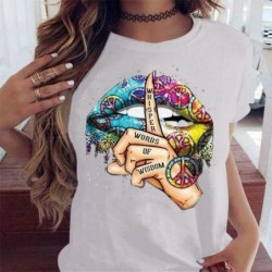 Lips / whisper words / watercolor graphic - trendy short sleeve t-shirtBlouses & shirts