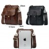 Genuine cow leather crossbody / shoulder bag - with zippersBags