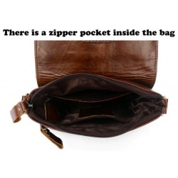 Genuine cow leather crossbody / shoulder bag - with zippersBags