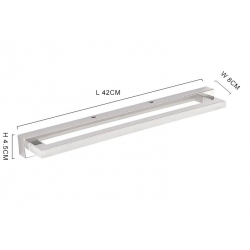 Modern bathroom mirror light - LED - stainless steel lamp - 9W - 42cmWall lights