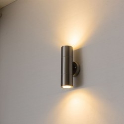 LED wall light - stainless steel lamp - up / down lightningWall lights