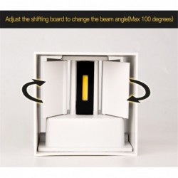 Indoor / outdoor LED lamp - adjustable - IP65 waterproof - 12WWall lights