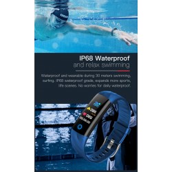 Smart Watch - sports bracelet - Bluetooth - fitness tracker / blood pressure / heart rate monitor - IP68 waterproofSmart-Wear