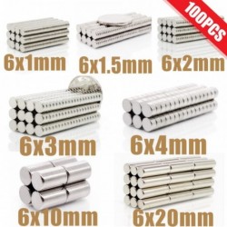N35 - neodymium magnet - mini round disc - 6 * 1mm - 6 * 20mm - 100 piecesN35