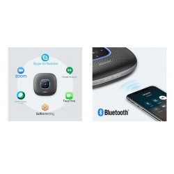 Anker PowerConf - Bluetooth Speakerphone - conference speaker - with 6 microphones - voice pickup - 24h call timeBluetooth sp...