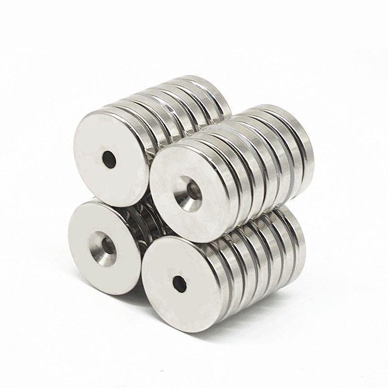 N35 - neodymium magnet - round countersunk - 50 * 5mm - with 6mm holeN35