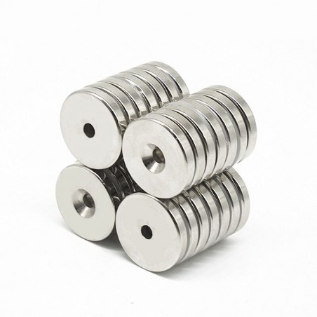 N35 - neodymium magnet - round countersunk - 50 * 5mm - with 6mm holeN35