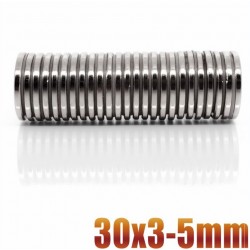 N35 - neodymium magnet - round countersunk disc - 30 * 3mm - with 5mm holeN35