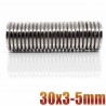 N35 - neodymium magnet - round countersunk disc - 30 * 3mm - with 5mm holeN35