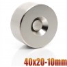 N35 - neodymium magnet - round countersunk disc - 40 * 20mm - with 10mm holeN35