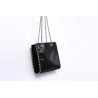 Retro shoulder bag - with rivets / chain strap - leatherHandbags