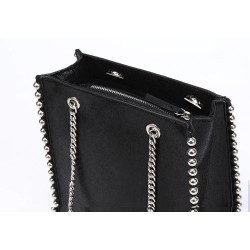 Retro shoulder bag - with rivets / chain strap - leatherHandbags
