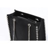 Retro shoulder bag - with rivets / chain strap - leatherHandbags