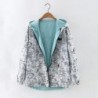 Spring / autumn hooded jacket - two sided - with zipper - cartoon printJackets