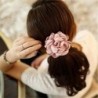Elegant elastic hair band - with big roseHair clips