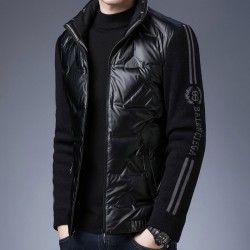 Fashionable short jacket - shiny down winter windbreakerJackets