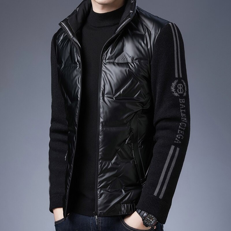 Fashionable short jacket - shiny down winter windbreakerJackets