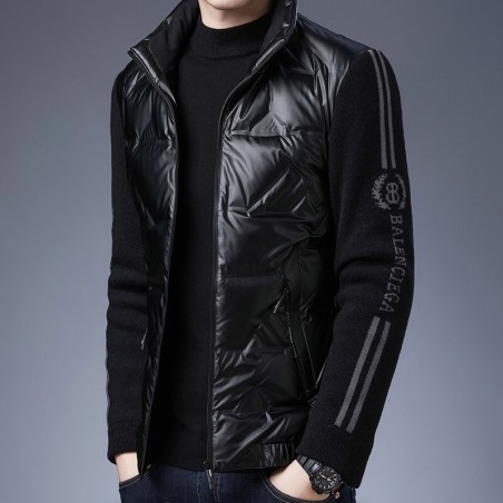 Fashionable short jacket - shiny down winter windbreakerJackets