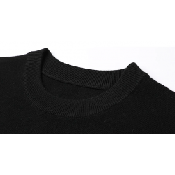 Fashionable warm men's sweater - knitted wool - geometric printHoodies & Sweatshirt