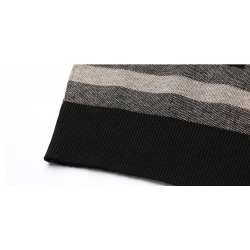 Fashionable warm men's sweater - knitted wool - geometric printHoodies & Sweatshirt
