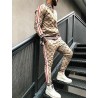 Fashionable sports tracksuit - sweatshirt with a zipper / long pants - slim fit - 3D printingPants
