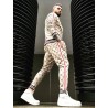 Fashionable sports tracksuit - sweatshirt with a zipper / long pants - slim fit - 3D printingPants