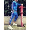 Fashionable sports tracksuit - sweatshirt with a zipper / long pants - slim fit - 3D printingPants