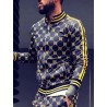 Fashionable sports tracksuit - sweatshirt with a zipper / long pants - slim fit - 3D printingPants