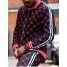 Fashionable sports tracksuit - sweatshirt with a zipper / long pants - slim fit - 3D printingPants