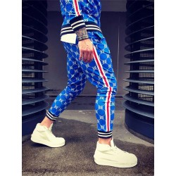 Fashionable sports tracksuit - sweatshirt with a zipper / long pants - slim fit - 3D printingPants