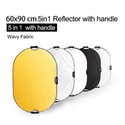 5 in 1 photography reflector - light diffuser - with handle / carrying case - 60 * 90cmReflection screens