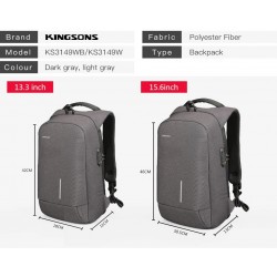 Fashionable multifunction backpack - with USB charging port - bag for 13" / 15" laptopBackpacks