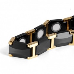 Magnetic bracelet - black ceramic tungsten steel - unisex - radiation protectionScreen Protectors