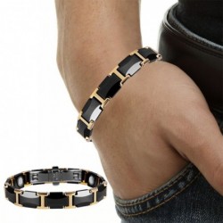 Magnetic bracelet - black ceramic tungsten steel - unisex - radiation protectionScreen Protectors