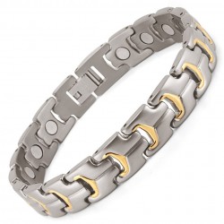 Fashionable magnetic health bracelet - titanium - radiation protectionBracelets