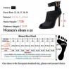 Sexy high heel boots - with metal buckle - open toeHigh heels