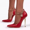 Elegant high heel pumps - with a metal ankle chainHigh heels